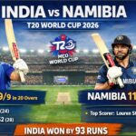 India vs Namibia T20 World Cup Scorecard