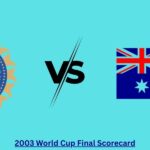 2003 World Cup Final Scorecard: Australia vs India Full Match Summary